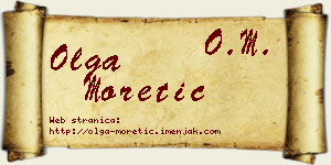 Olga Moretić vizit kartica